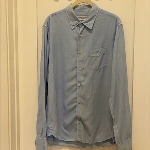 Officine Generale Light Blue Casual Button Down Shirt
